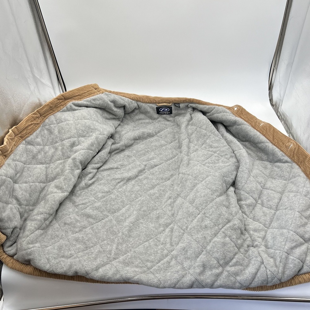 VTG 90s Men Protest Corduroy Quilted Skate Stussy Style Button Jacket Large Tall - Picture 7 of 10